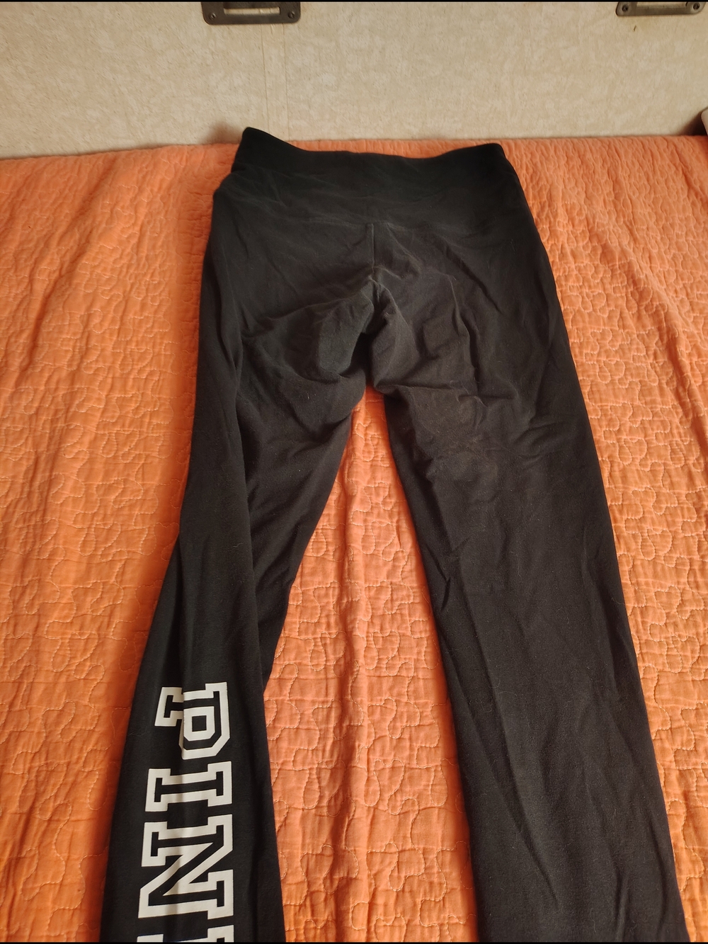 PINK Victoria's Secret Black Men's Sweatpants with Side Logo - Picture 5 of 6